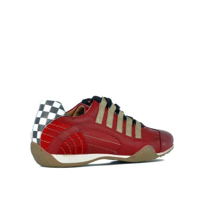 Men's Racing Sneaker in Corsa Rosso (Red and Sand)