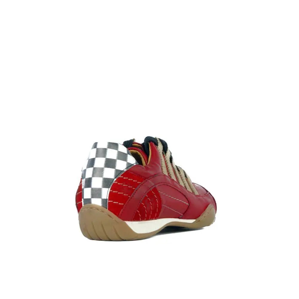 Men's Racing Sneaker in Corsa Rosso (Red and Sand)