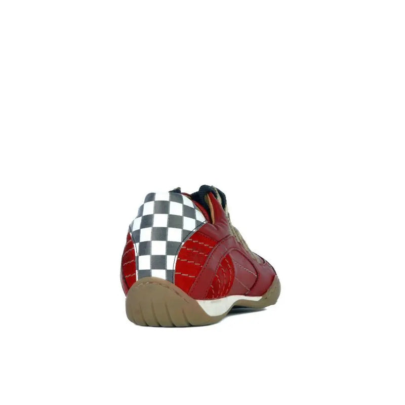 Men's Racing Sneaker in Corsa Rosso (Red and Sand)