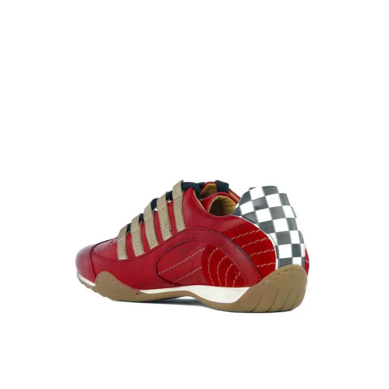 Men's Racing Sneaker in Corsa Rosso (Red and Sand)