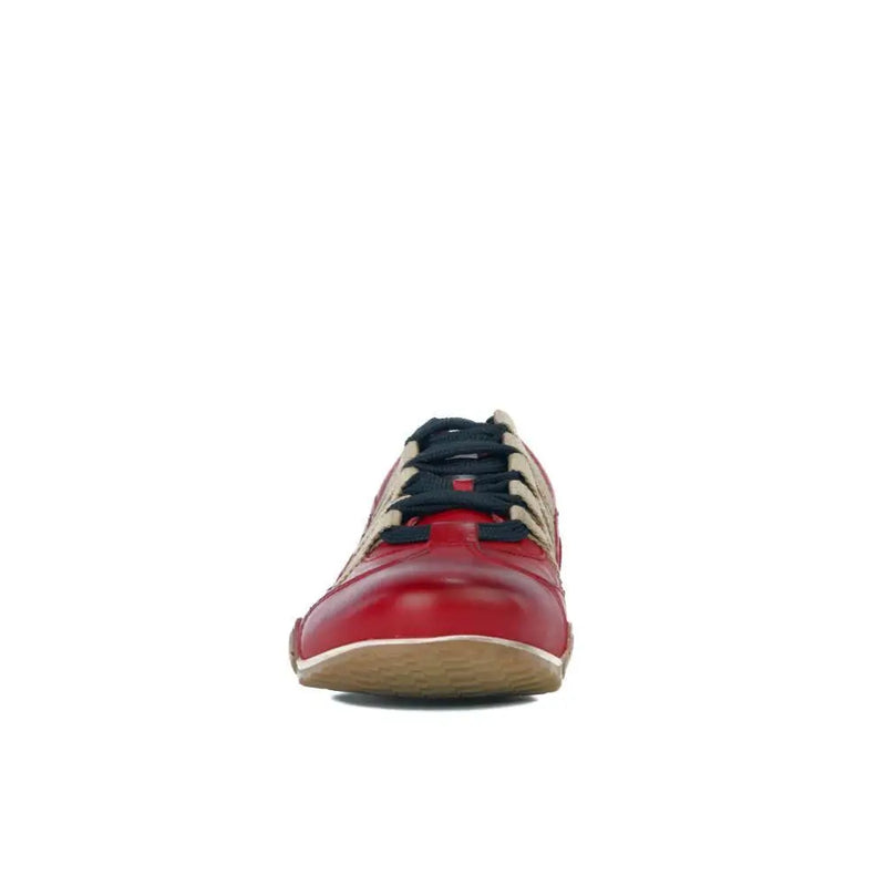 Men's Racing Sneaker in Corsa Rosso (Red and Sand)