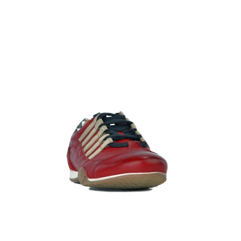 Men's Racing Sneaker in Corsa Rosso (Red and Sand)