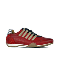 Men's Racing Sneaker in Corsa Rosso (Red and Sand)