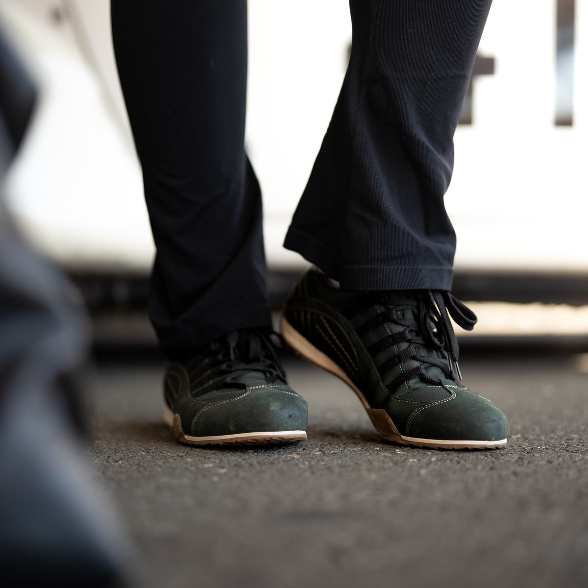 Women's Racing Sneaker in Brexit Green (Dark Green and Black)