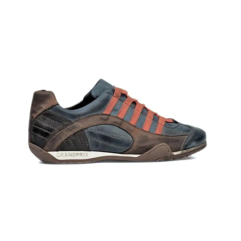 Men's GrandPrix Sneaker in Monza Indigo (Navy and Orange)