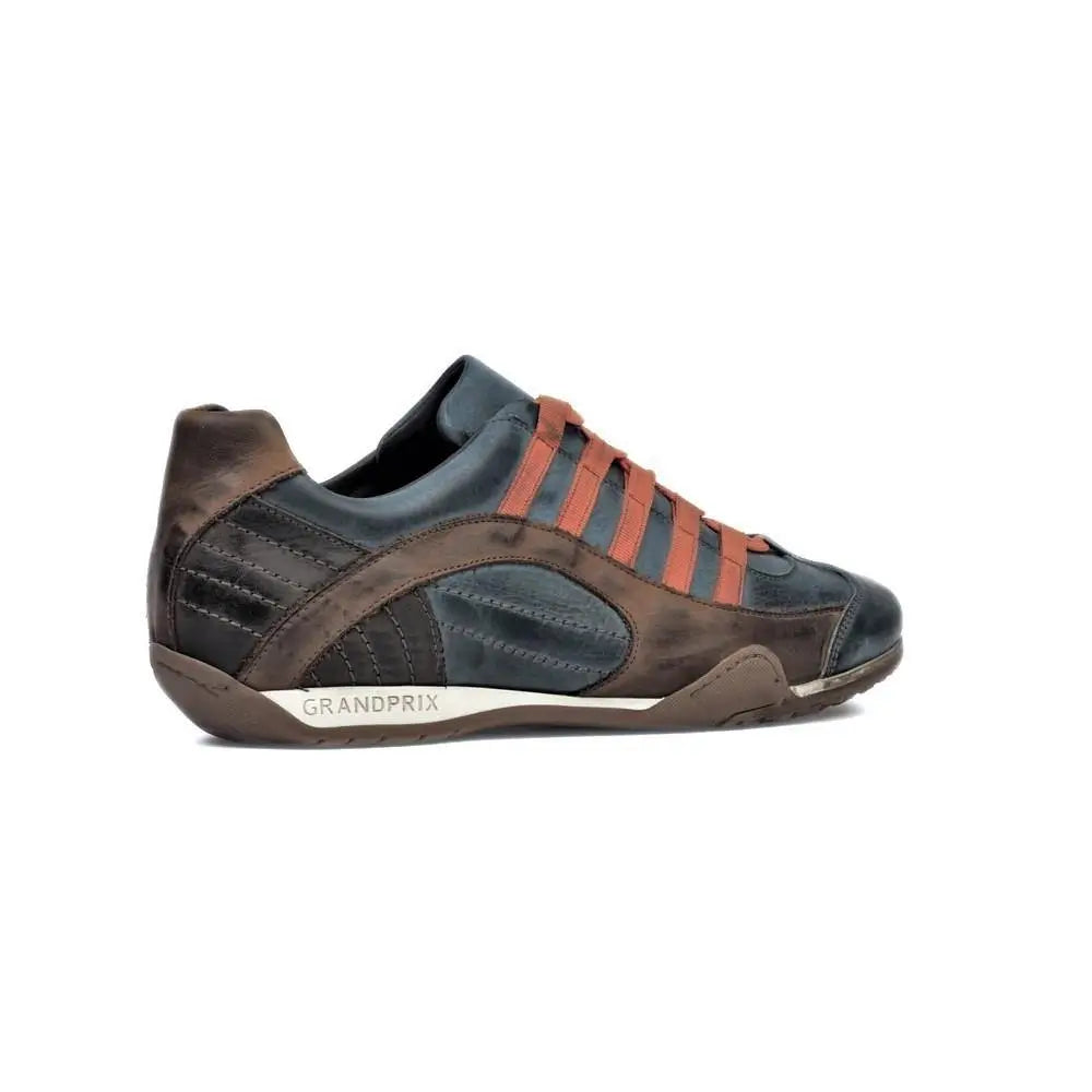 Men's GrandPrix Sneaker in Monza Indigo (Navy and Orange)