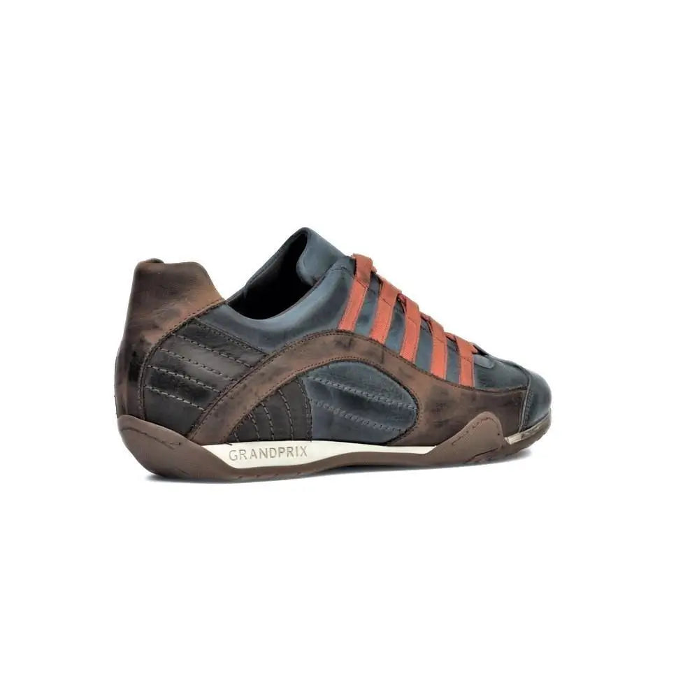 Men's GrandPrix Sneaker in Monza Indigo (Navy and Orange)