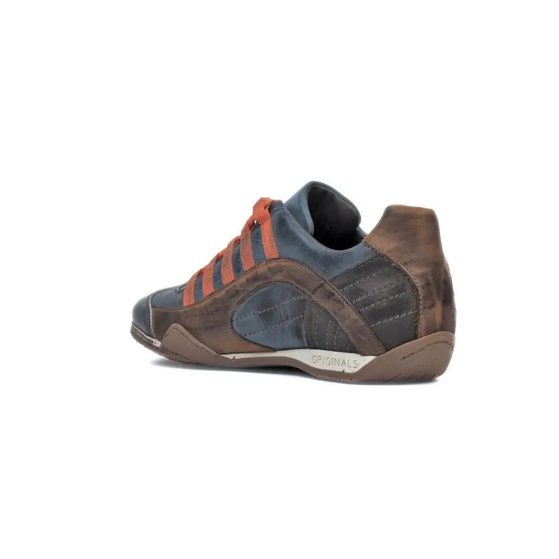 Men's GrandPrix Sneaker in Monza Indigo (Navy and Orange)