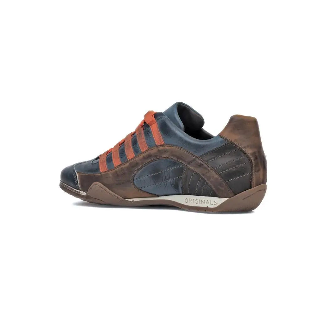 Men's GrandPrix Sneaker in Monza Indigo (Navy and Orange)