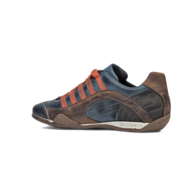 Men's GrandPrix Sneaker in Monza Indigo (Navy and Orange)