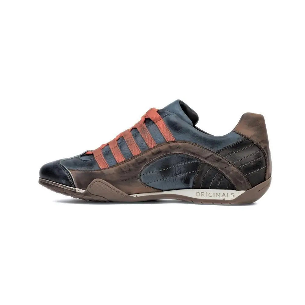 Men's GrandPrix Sneaker in Monza Indigo (Navy and Orange)