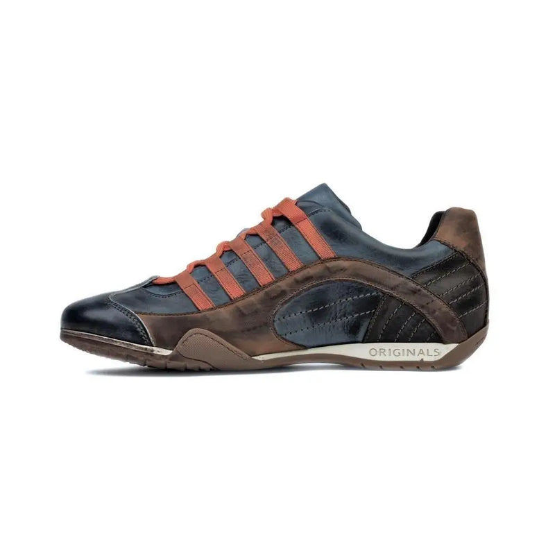 Men's GrandPrix Sneaker in Monza Indigo (Navy and Orange)