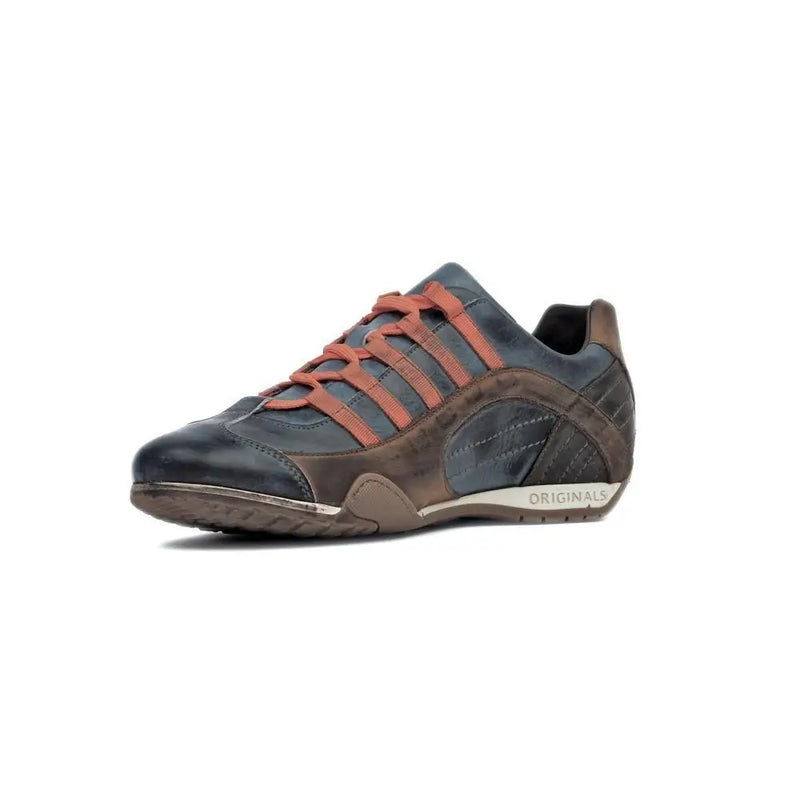 Men's GrandPrix Sneaker in Monza Indigo (Navy and Orange)