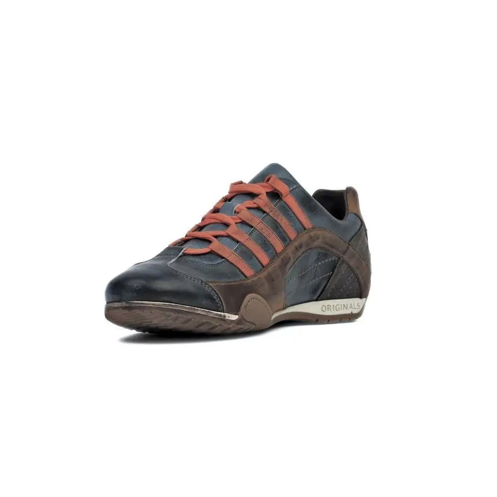 Men's GrandPrix Sneaker in Monza Indigo (Navy and Orange)