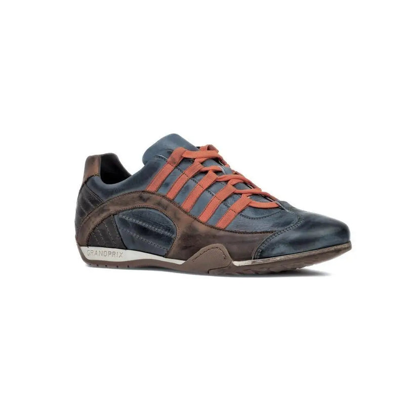 Men's GrandPrix Sneaker in Monza Indigo (Navy and Orange)