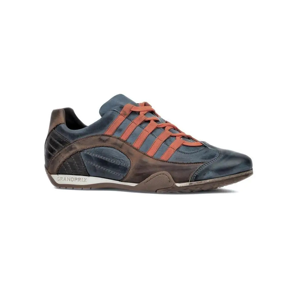 Men's GrandPrix Sneaker in Monza Indigo (Navy and Orange)