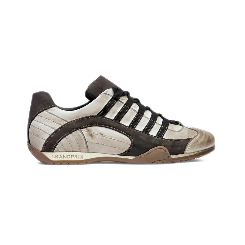 Men's GrandPrix Sneaker in Off White (Chalk and Dark Brown)