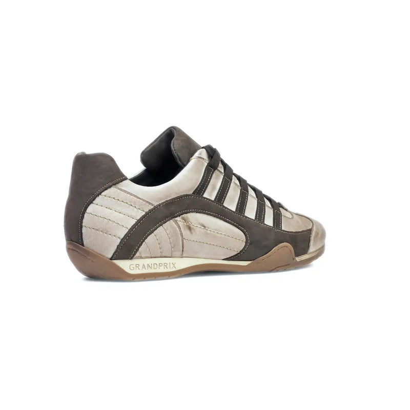 Men's GrandPrix Sneaker in Off White (Chalk and Dark Brown)