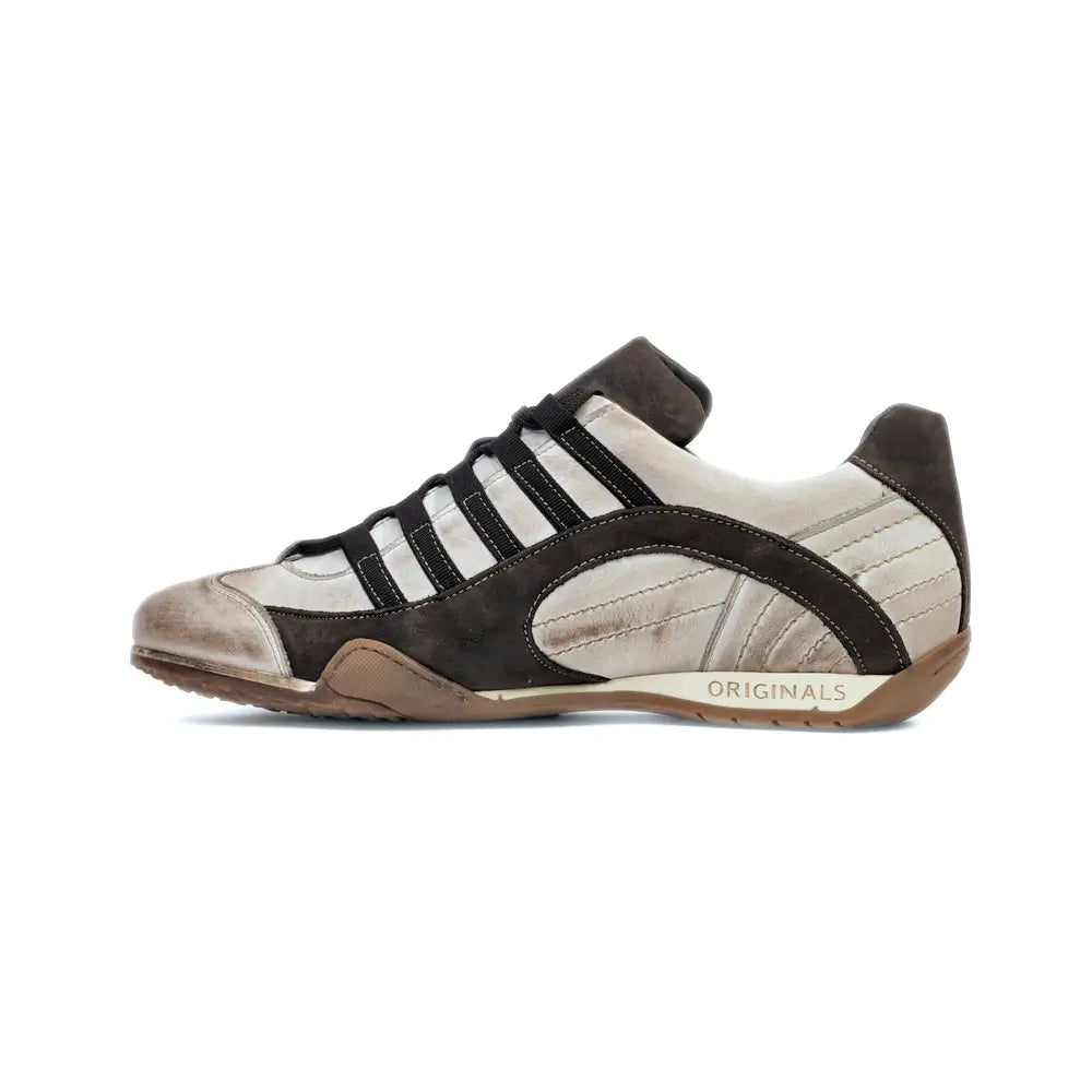 Men's GrandPrix Sneaker in Off White (Chalk and Dark Brown)