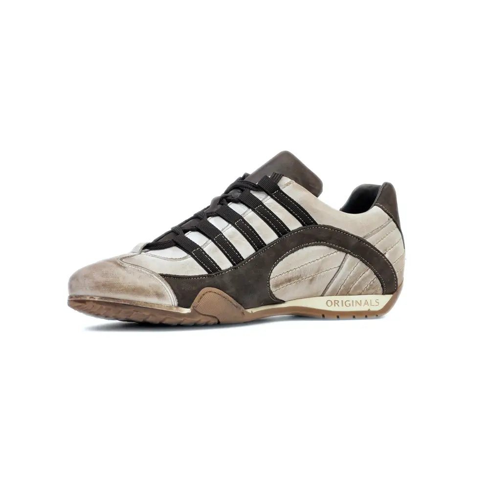 Men's GrandPrix Sneaker in Off White (Chalk and Dark Brown)