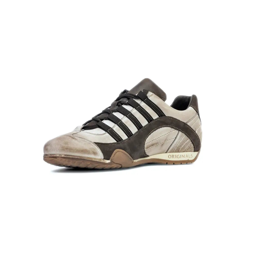 Men's GrandPrix Sneaker in Off White (Chalk and Dark Brown)