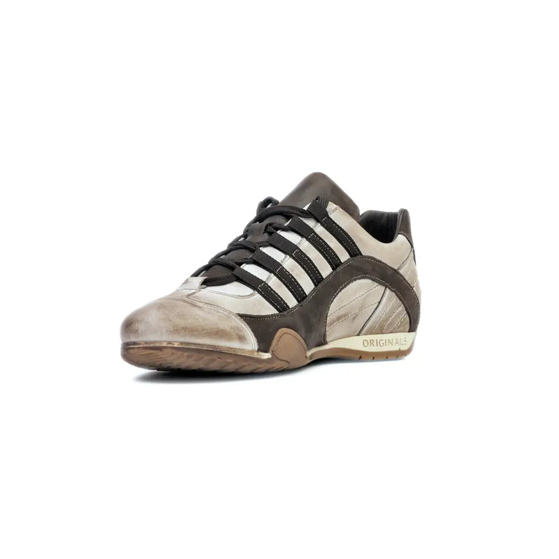 Men's GrandPrix Sneaker in Off White (Chalk and Dark Brown)