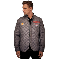 Gulf Gentleman Driver Quilted Jacket in Steel Gray