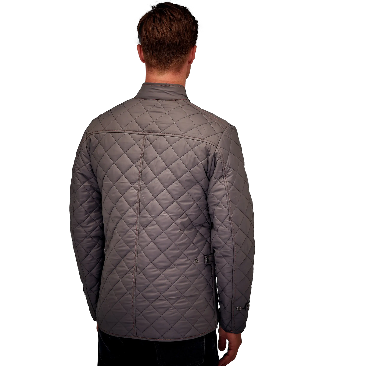 Gulf Gentleman Driver Quilted Jacket in Steel Gray