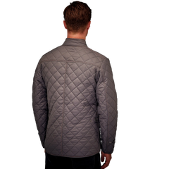 Gulf Gentleman Driver Quilted Jacket in Steel Gray