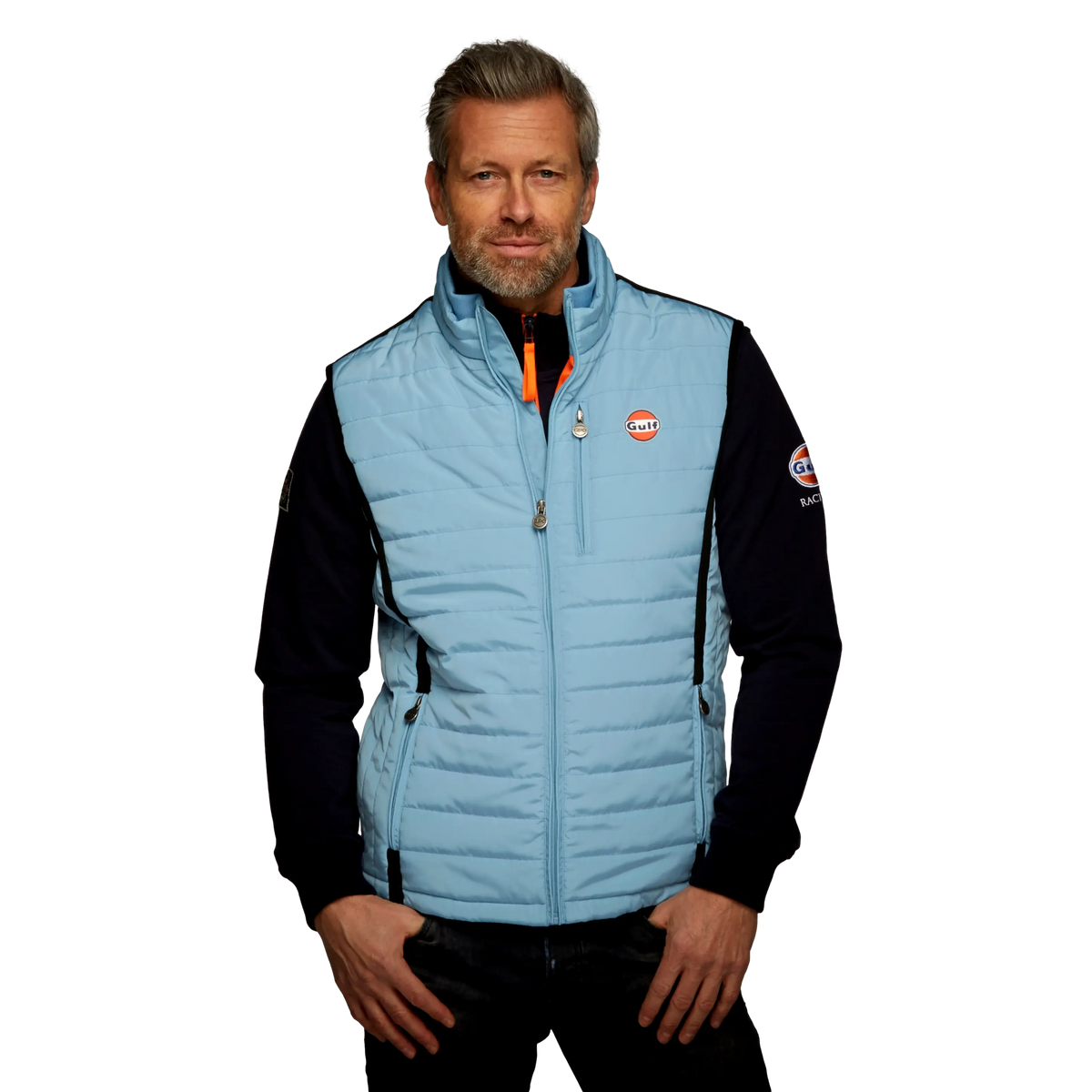 Gulf Performance Puffer Vest in Sky Blue