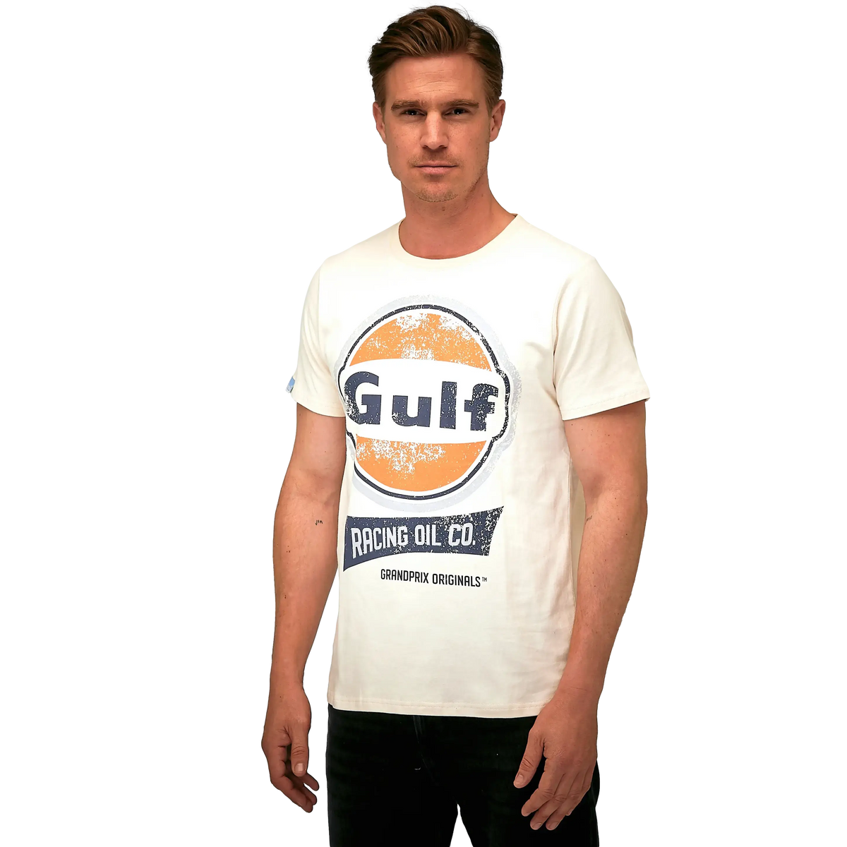 Gulf Racing Oil T-Shirt in Cream