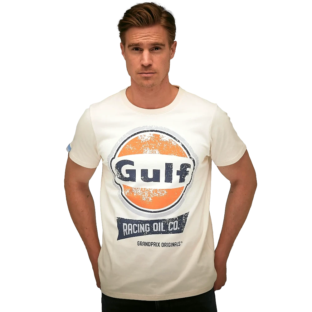 Gulf Racing Oil T-Shirt in Cream