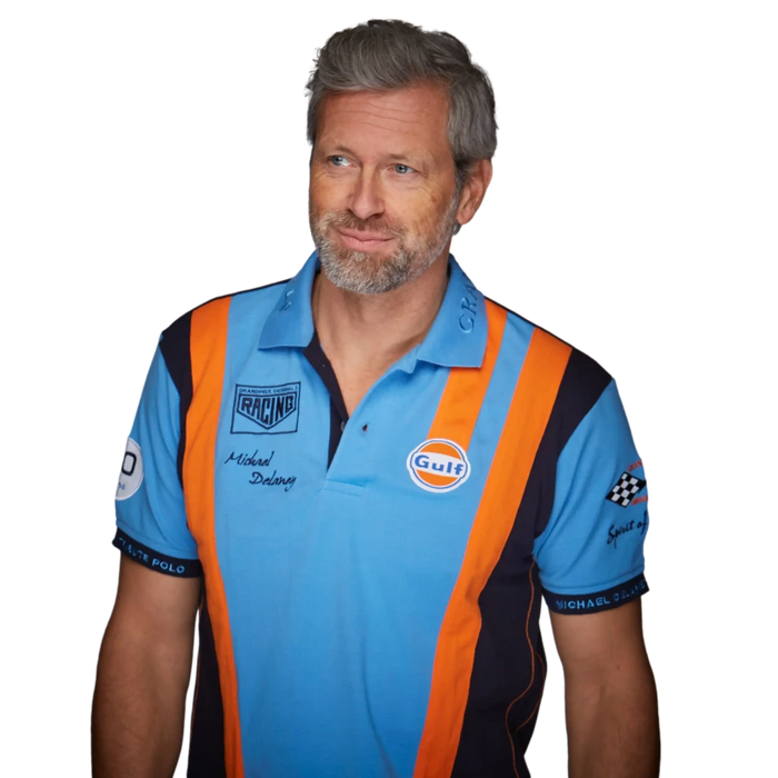 Gulf Racing Team Polo in Cobalt