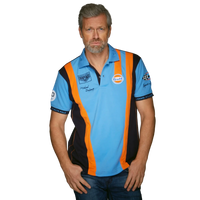 Gulf Racing Team Polo in Cobalt