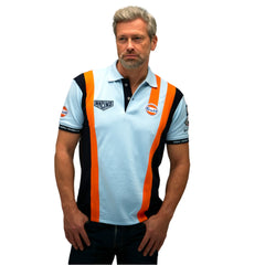 Gulf Racing Team Polo in Gulf Blue