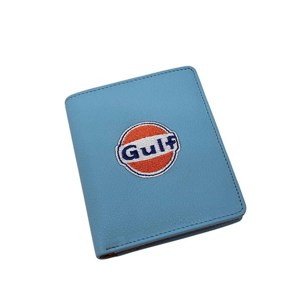 Gulf Leather Wallet in Gulf Blue | GrandPrix Originals USA