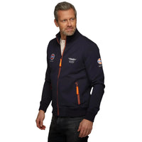 Gulf Raceway Cotton Zip Jacket in Navy