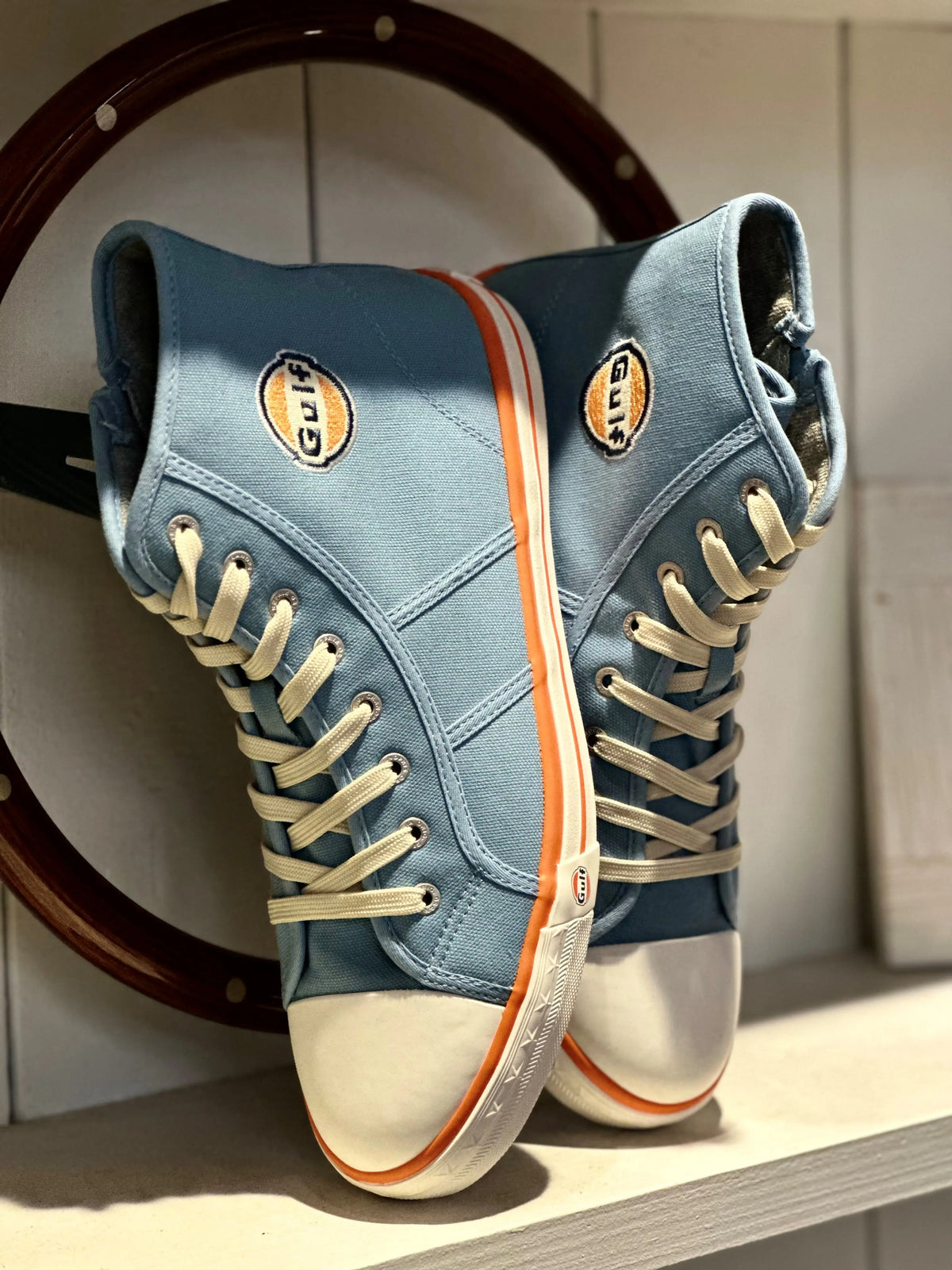 Men's Gulf High-Top Canvas Sneakers in Gulf Blue