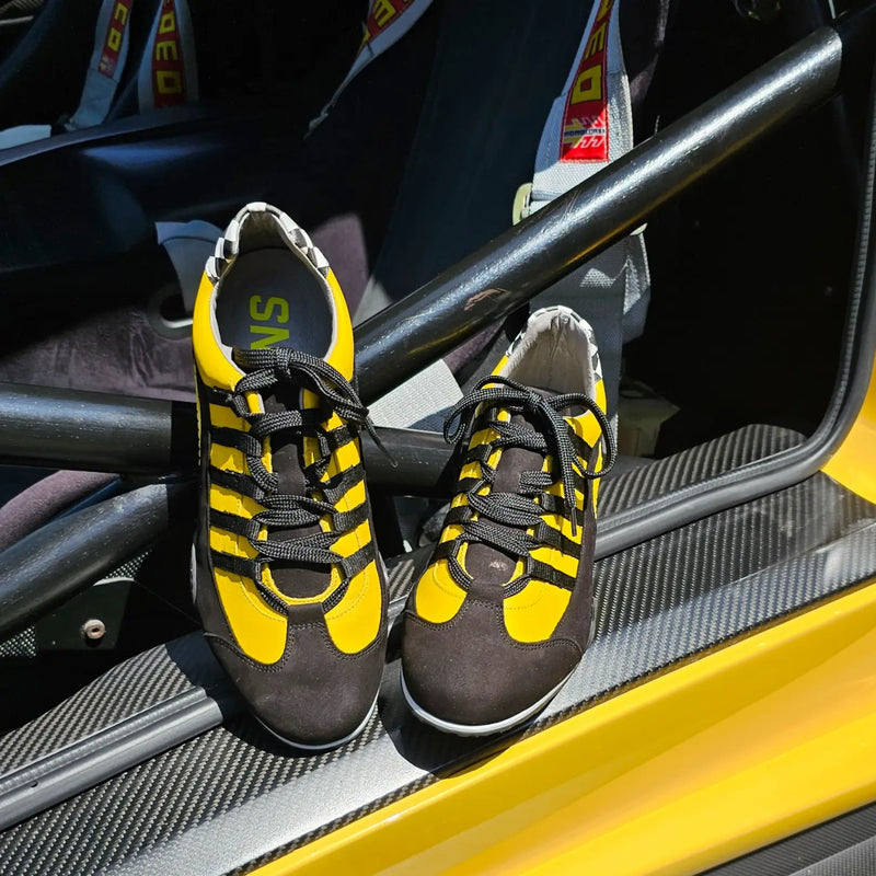 Men's Racing Sneaker in High-Octane Yellow (Bright Yellow and Black)