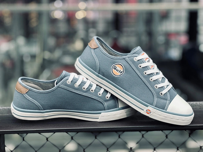 Men's Gulf Low-Top Canvas Sneakers in Denim Blue