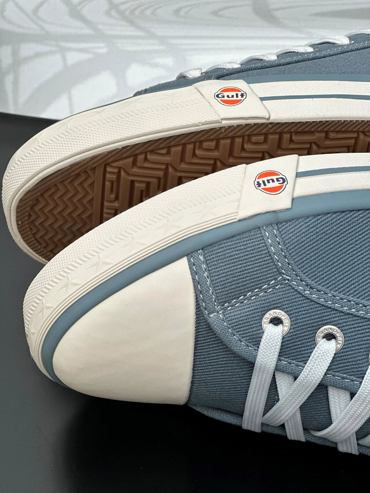 Men's Gulf Low-Top Canvas Sneakers in Denim Blue