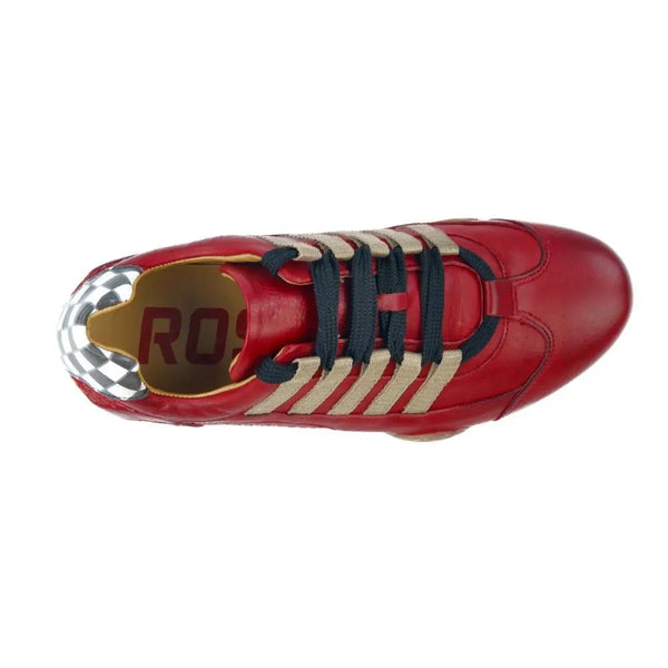 Men's Racing Sneaker in Corsa Rosso (Red and Sand)