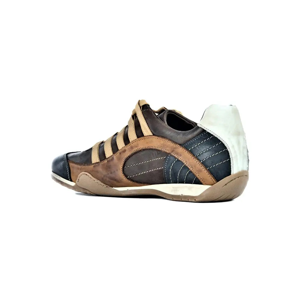 Men's GrandPrix Sneaker in Designo Marron (Medium and Dark Brown)