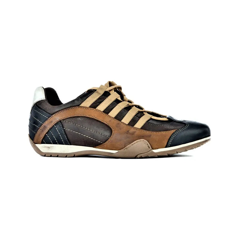 Men's GrandPrix Sneaker in Designo Marron (Medium and Dark Brown)