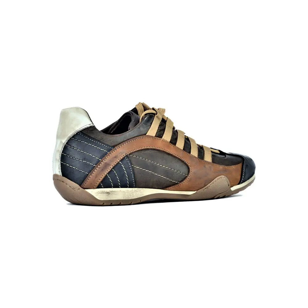 Men's GrandPrix Sneaker in Designo Marron (Medium and Dark Brown)