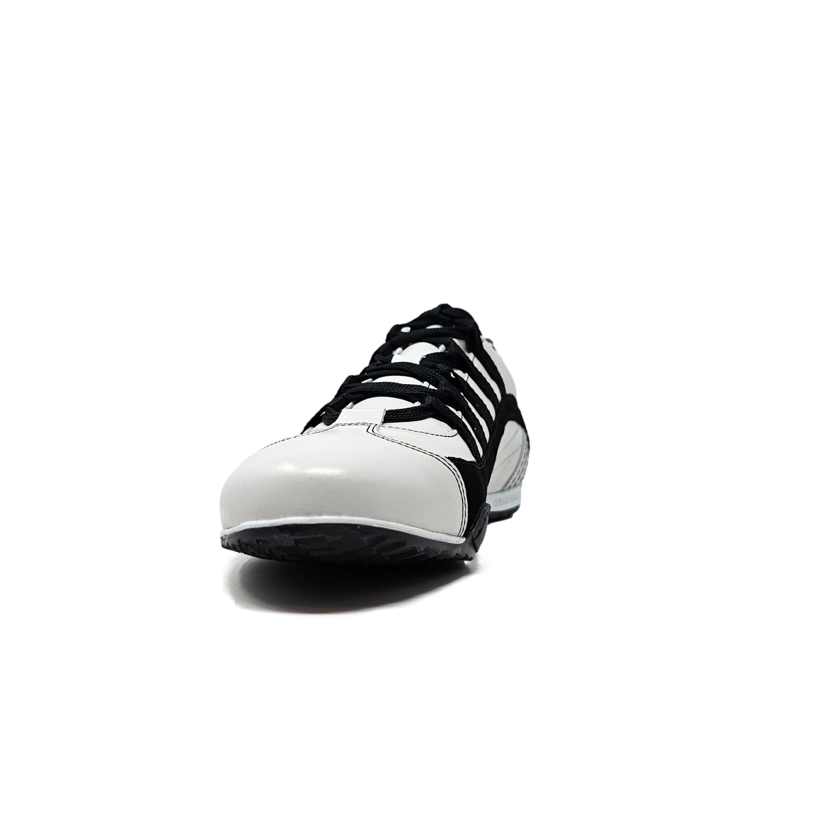 Men's Racing Sneaker in Checkered Flag (White and Black)