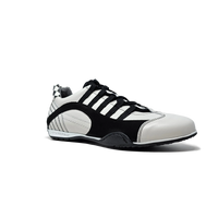 Men's Racing Sneaker in Checkered Flag (White and Black)