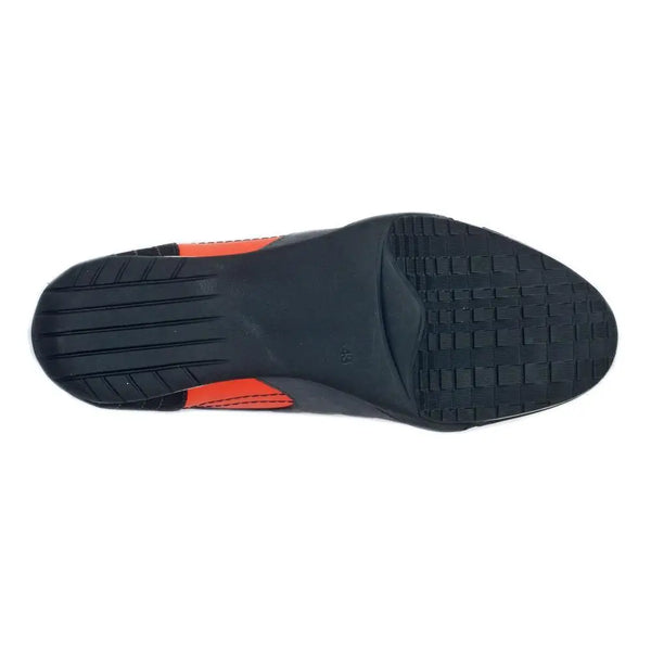 Men's Racing Sneaker in Electric Tri-Colore (Bright Orange, Gray, and Black)