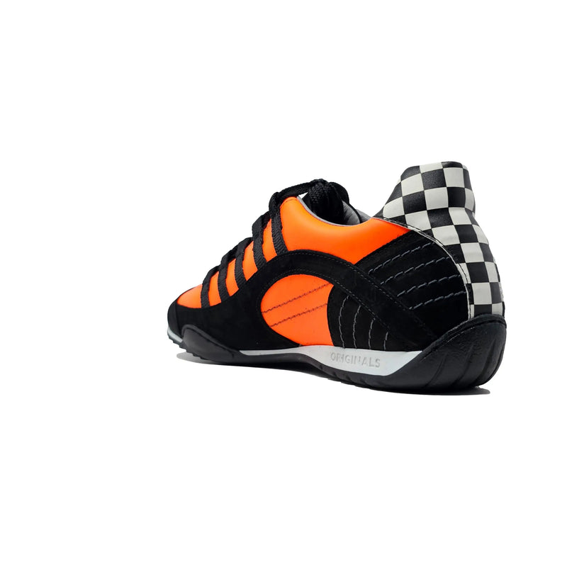 Men's Racing Sneaker in Flame Orange (Bright Orange and Black)