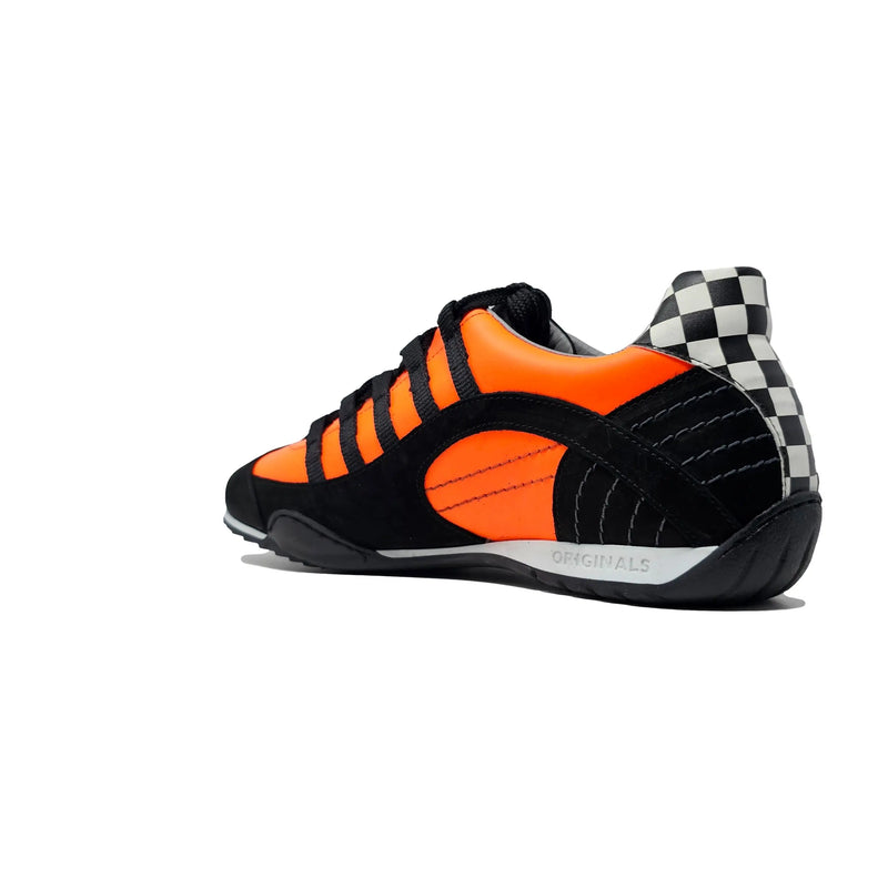 Men's Racing Sneaker in Flame Orange (Bright Orange and Black)